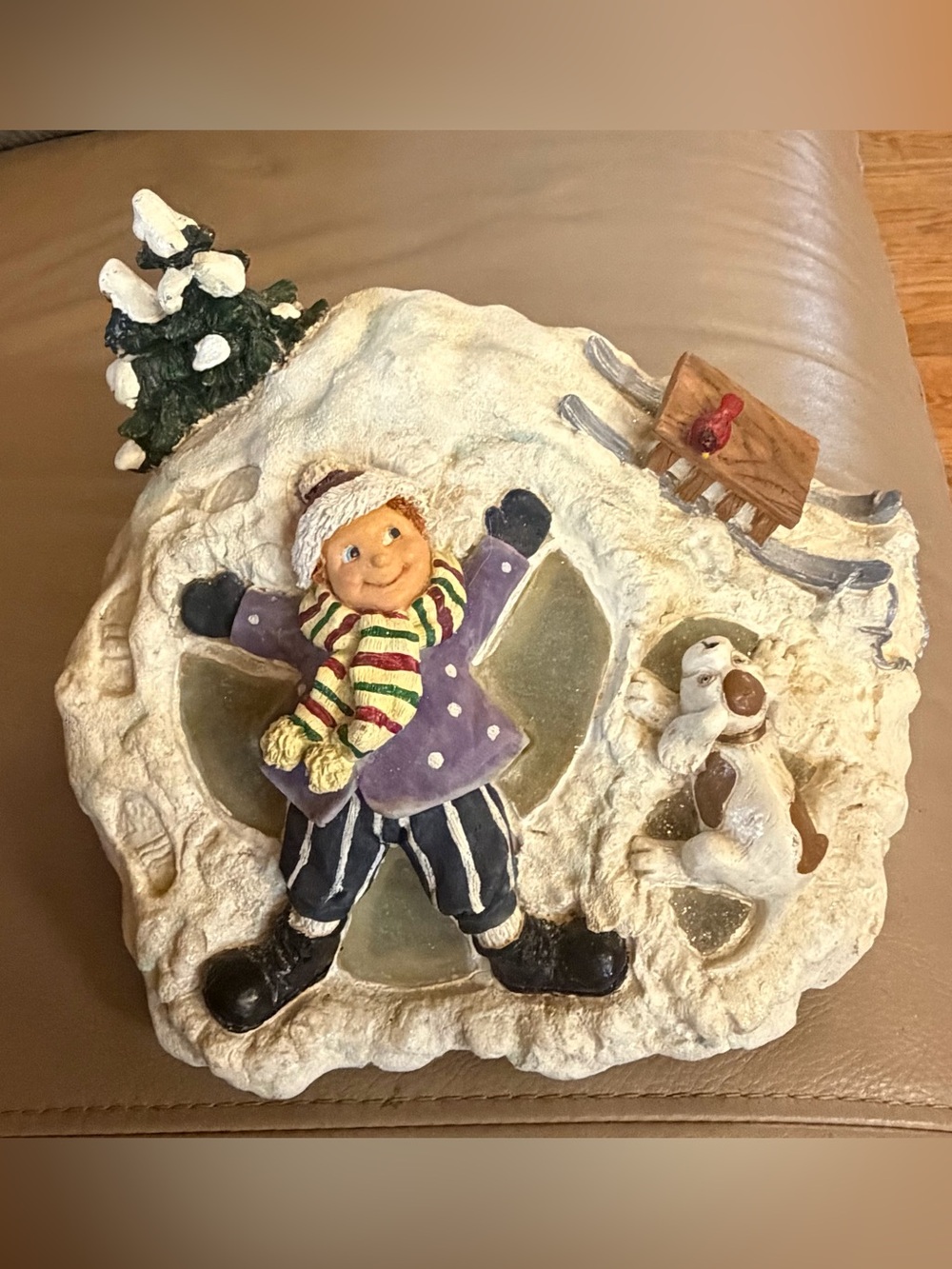 Holiday Snow Angel Figurine that lights up